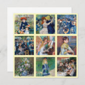 ピエール – オーギュストルノアール-最高傑作グリッドコラージュ サンキューカード (正面/裏面)