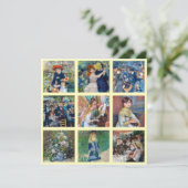 ピエール – オーギュストルノアール-最高傑作グリッドコラージュ サンキューカード (スタンド正面)