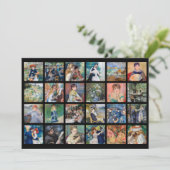 ピエール – オーギュストルノアール-最高傑作グリッドコラージュ サンキューカード (スタンド正面)