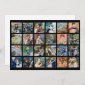 ピエール – オーギュストルノアール-最高傑作グリッドコラージュ サンキューカード (正面/裏面)