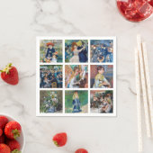 ピエール – オーギュストルノアール-最高傑作グリッドコラージュ スタンダードカクテルナプキン (インサイチュ)