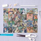 ピエール – オーギュストルノアール-最高傑作グリッドコラージュ 薄葉紙 (クラフト)