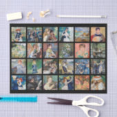 ピエール – オーギュストルノアール-最高傑作グリッドコラージュ 薄葉紙 (クラフト)