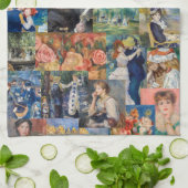 ピエール・オーギュストルノアール-最高傑作パッチワーク キッチンタオル (折り畳み)