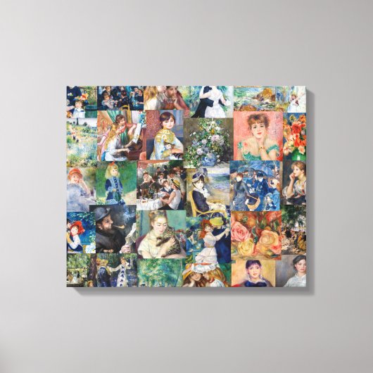 ピエール・オーギュストルノアール-最高傑作パッチワーク キャンバスプリント (正面)