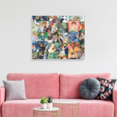 ピエール・オーギュストルノアール-最高傑作パッチワーク キャンバスプリント (インサイチュ (リビング))