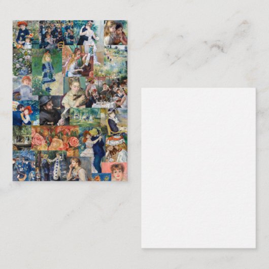 ピエール・オーギュストルノアール-最高傑作パッチワーク ノートカード (正面/裏面)