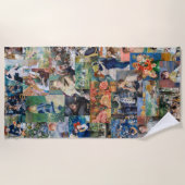 ピエール・オーギュストルノアール-最高傑作パッチワーク ビーチタオル (正面)