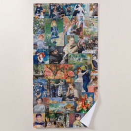 ピエール・オーギュストルノアール-最高傑作パッチワーク ビーチタオル
