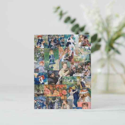 ピエール・オーギュストルノアール-最高傑作パッチワーク ポストカード (スタンド正面)