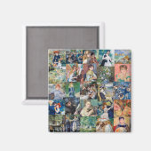 ピエール・オーギュストルノアール-最高傑作パッチワーク マグネット (正面/裏面)