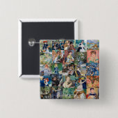 ピエール・オーギュストルノアール-最高傑作パッチワーク 缶バッジ (正面&裏面)