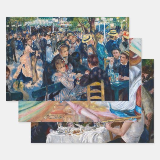 ピエール=オーギュストルノアール-最高傑作選択 ラッピングペーパーシート (セット)