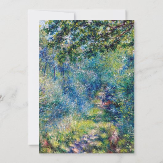 ピエール・オーギュストルノアール – 森の中の道 サンキューカード (正面)