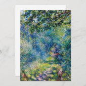 ピエール・オーギュストルノアール – 森の中の道 サンキューカード (正面/裏面)