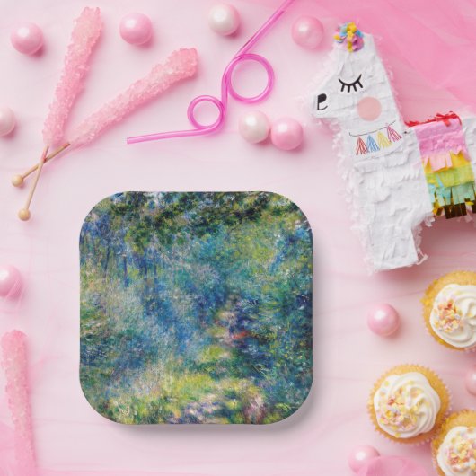 ピエール・オーギュストルノアール – 森の中の道 ペーパープレート (パーティー)