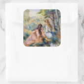 ピエール=オーギュストルノアール – 牧草地で スクエアシール (バッグ)