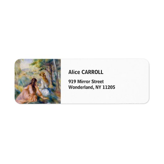 ピエール=オーギュストルノアール – 牧草地で ラベル (正面)