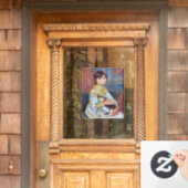 ピエール・オーギュストルノアール – 猫の子 ウィンドウサイン (ホームデコレーション)