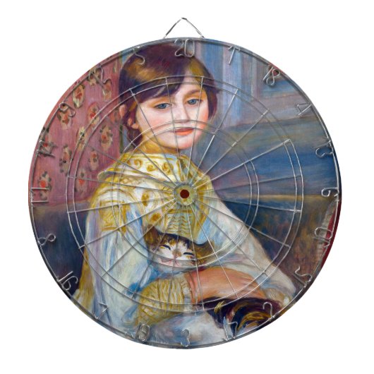 ピエール・オーギュストルノアール – 猫の子 ダーツボード (正面)