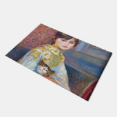 ピエール・オーギュストルノアール – 猫の子 ドアマット (アングル)