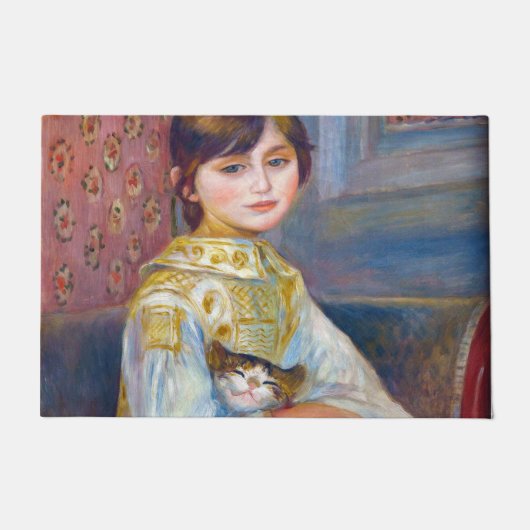 ピエール・オーギュストルノアール – 猫の子 ドアマット (正面)
