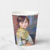 ピエール・オーギュストルノアール – 猫の子 紙コップ (裏面)