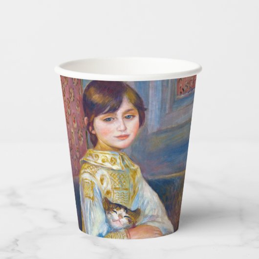 ピエール・オーギュストルノアール – 猫の子 紙コップ (正面)