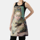 ピエール・オーギュストルノアール – 猫を飼った女性 エプロン (インサイチュ)