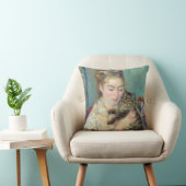 ピエール・オーギュストルノアール – 猫を飼った女性 クッション (椅子)