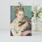 ピエール・オーギュストルノアール – 猫を飼った女性 サンキューカード (スタンド正面)