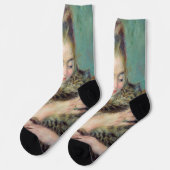 ピエール・オーギュストルノアール – 猫を飼った女性 ソックス (左)