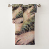 ピエール・オーギュストルノアール – 猫を飼った女性 バスタオルセット (インサイチュ)