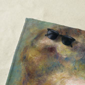 ピエール・オーギュストルノアール – 猫を飼った女性 ビーチタオル (インサイチュ)