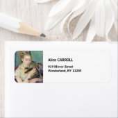 ピエール・オーギュストルノアール – 猫を飼った女性 ラベル (インサイチュ)