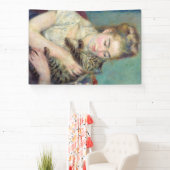 ピエール・オーギュストルノアール – 猫を飼った女性 横断幕 (インサイチュ)