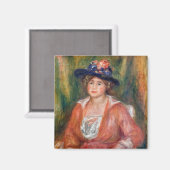 ピエール・オーギュストルノアール – 着席ポートレート マグネット (正面/裏面)