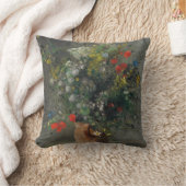 ピエール・オーギュストルノアール – 花瓶の中の花1866 クッション (ブランケット)