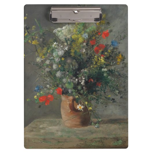 ピエール・オーギュストルノアール – 花瓶の中の花1866 クリップボード (正面)