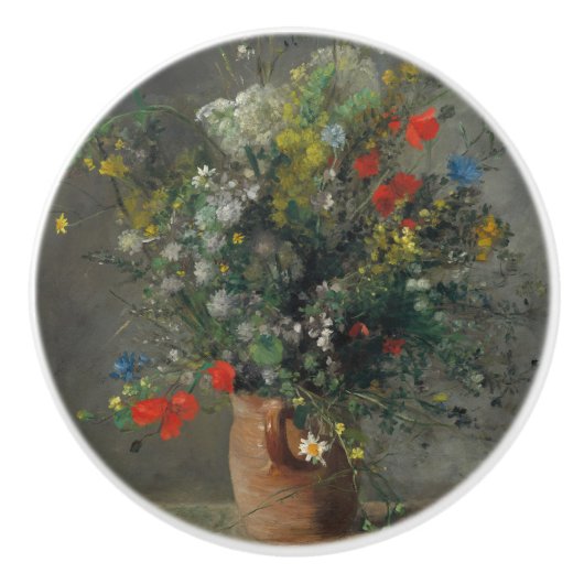 ピエール・オーギュストルノアール – 花瓶の中の花1866 セラミックノブ (正面)