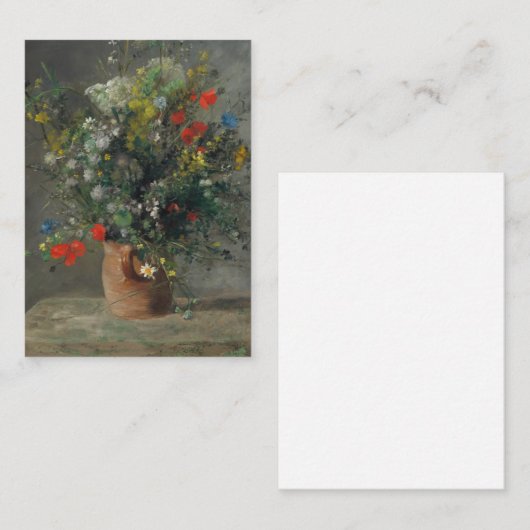ピエール・オーギュストルノアール – 花瓶の中の花1866 ノートカード (正面/裏面)
