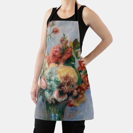 ピエール・オーギュストルノアール – 花瓶の中の花 エプロン (インサイチュ)