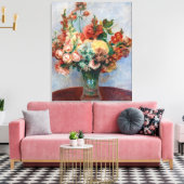 ピエール・オーギュストルノアール – 花瓶の中の花 キャンバスプリント (インサイチュ (リビング))