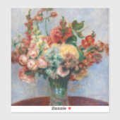 ピエール・オーギュストルノアール – 花瓶の中の花 シール (シート)