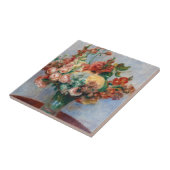 ピエール・オーギュストルノアール – 花瓶の中の花 タイル (側面)