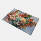 ピエール・オーギュストルノアール – 花瓶の中の花 ドアマット (アングル)