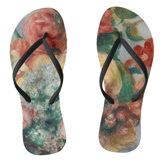 ピエール・オーギュストルノアール – 花瓶の中の花 ビーチサンダル (ソール)