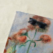 ピエール・オーギュストルノアール – 花瓶の中の花 ビーチタオル (インサイチュ)