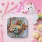 ピエール・オーギュストルノアール – 花瓶の中の花 ペーパープレート (パーティー)