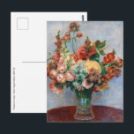 ピエール・オーギュストルノアール – 花瓶の中の花 ポストカード<br><div class="desc">花瓶の花/フルーアの花瓶を開く – Pierre-Augusteルノアール, 1896-98</div>